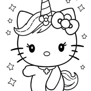 Coloring Page Hello Kitty Coloring Page Unicorn coloring page for kids
