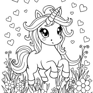 Colouring Printable Cute Unicorn Coloring Page coloring page for kids