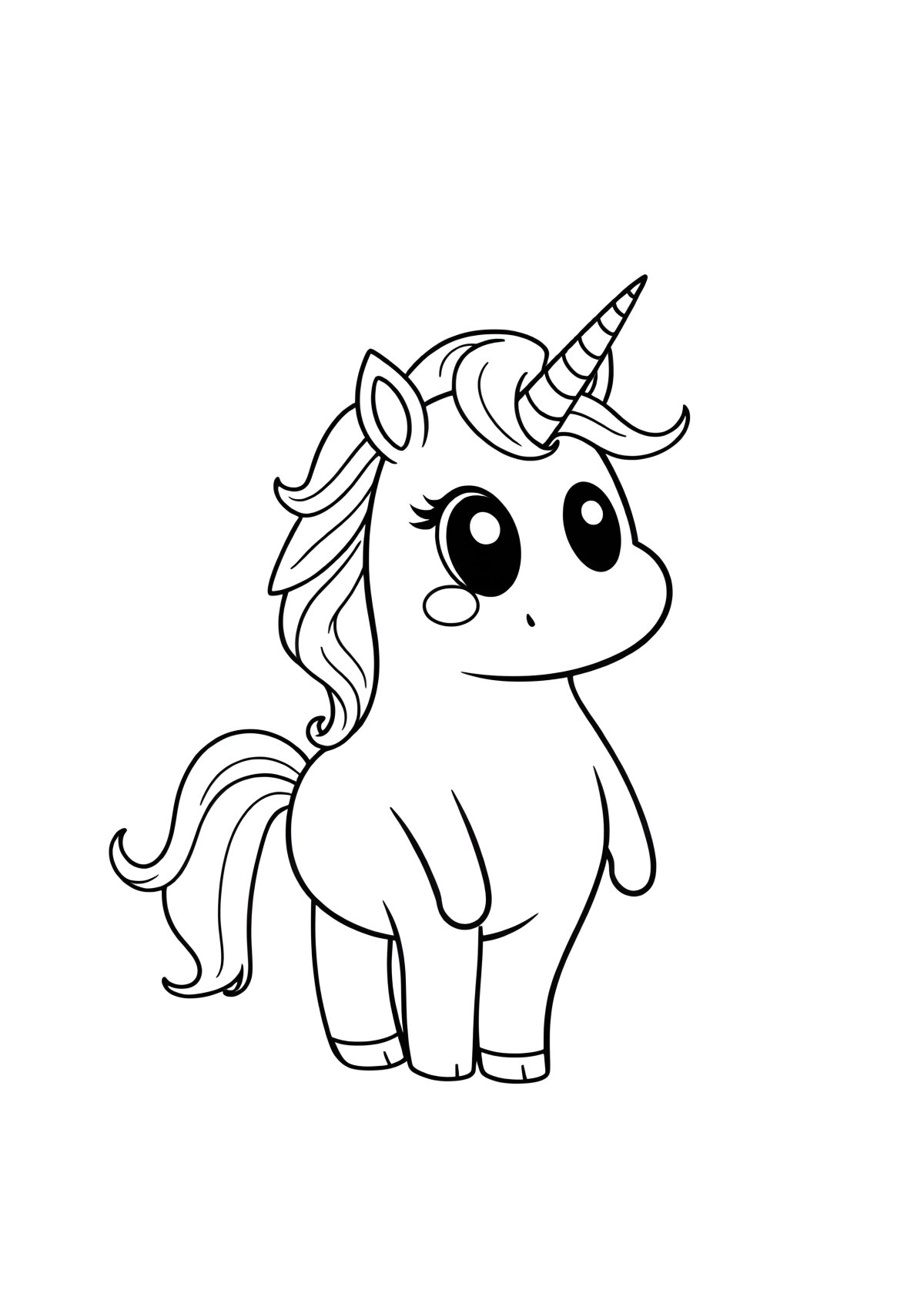 Among Us Coloring Page Printable Unicorn coloring page for kids