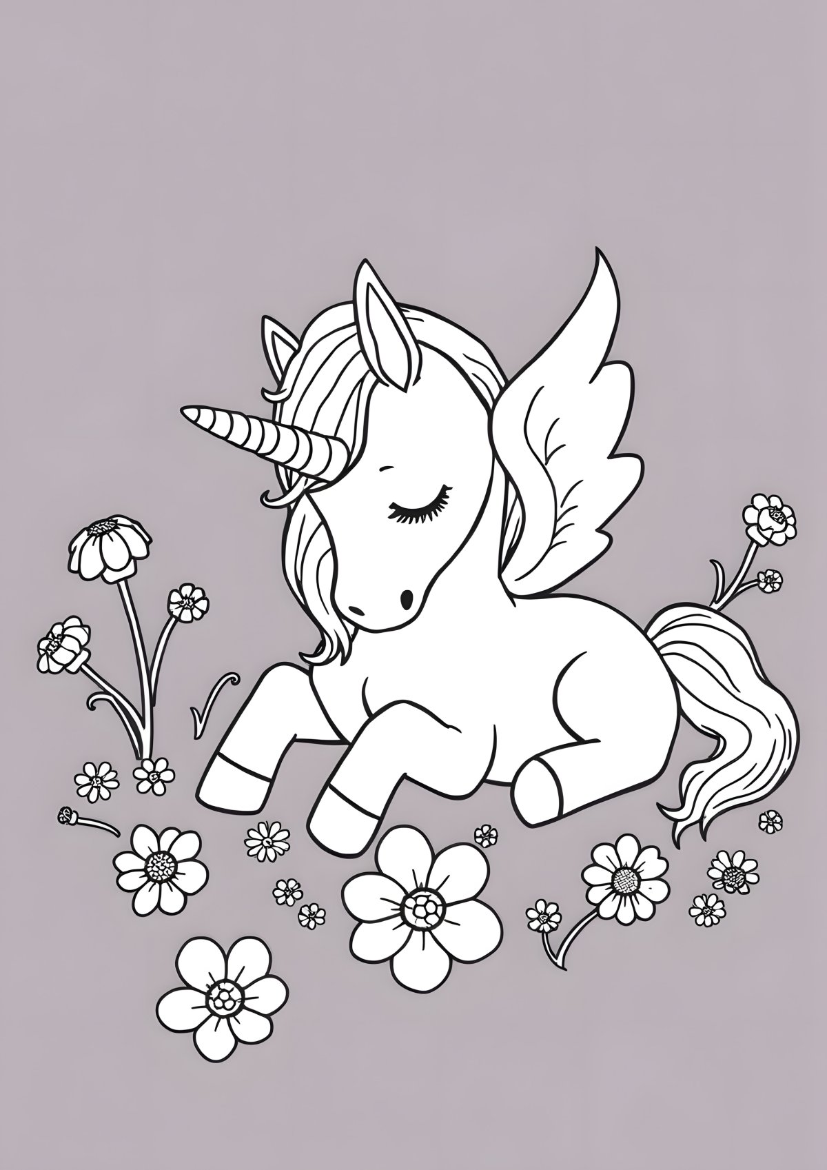 Dead Unicorn Coloring Page coloring page for kids