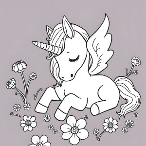 Dead Unicorn Coloring Page coloring page for kids
