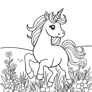 Free Download Unicorn Coloring Page coloring page for kids