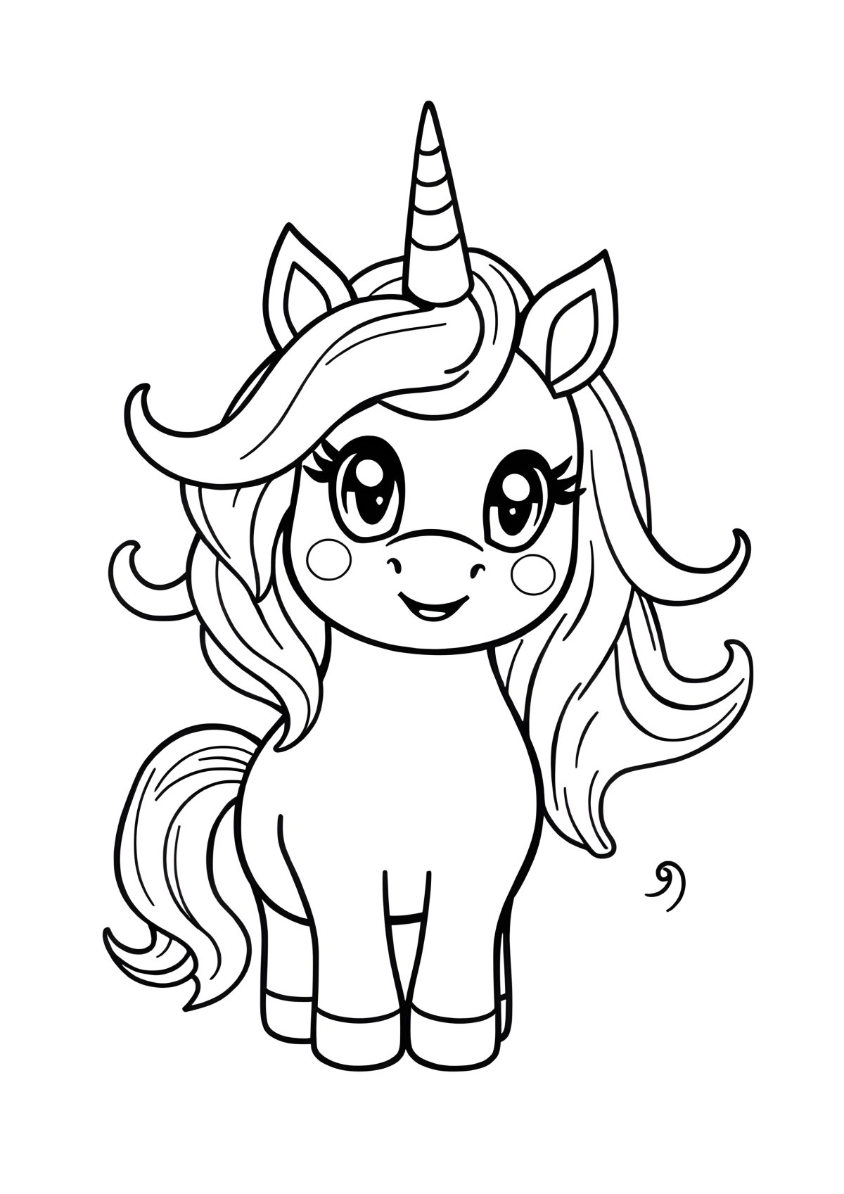 Amoung Us Unicorn Coloring Page coloring page for kids