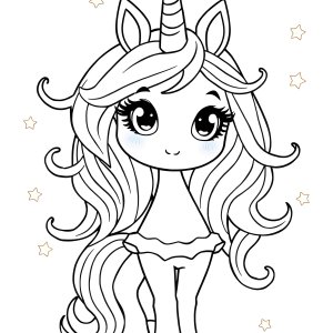 Coloring Page Of Unicorn Girl coloring page for kids