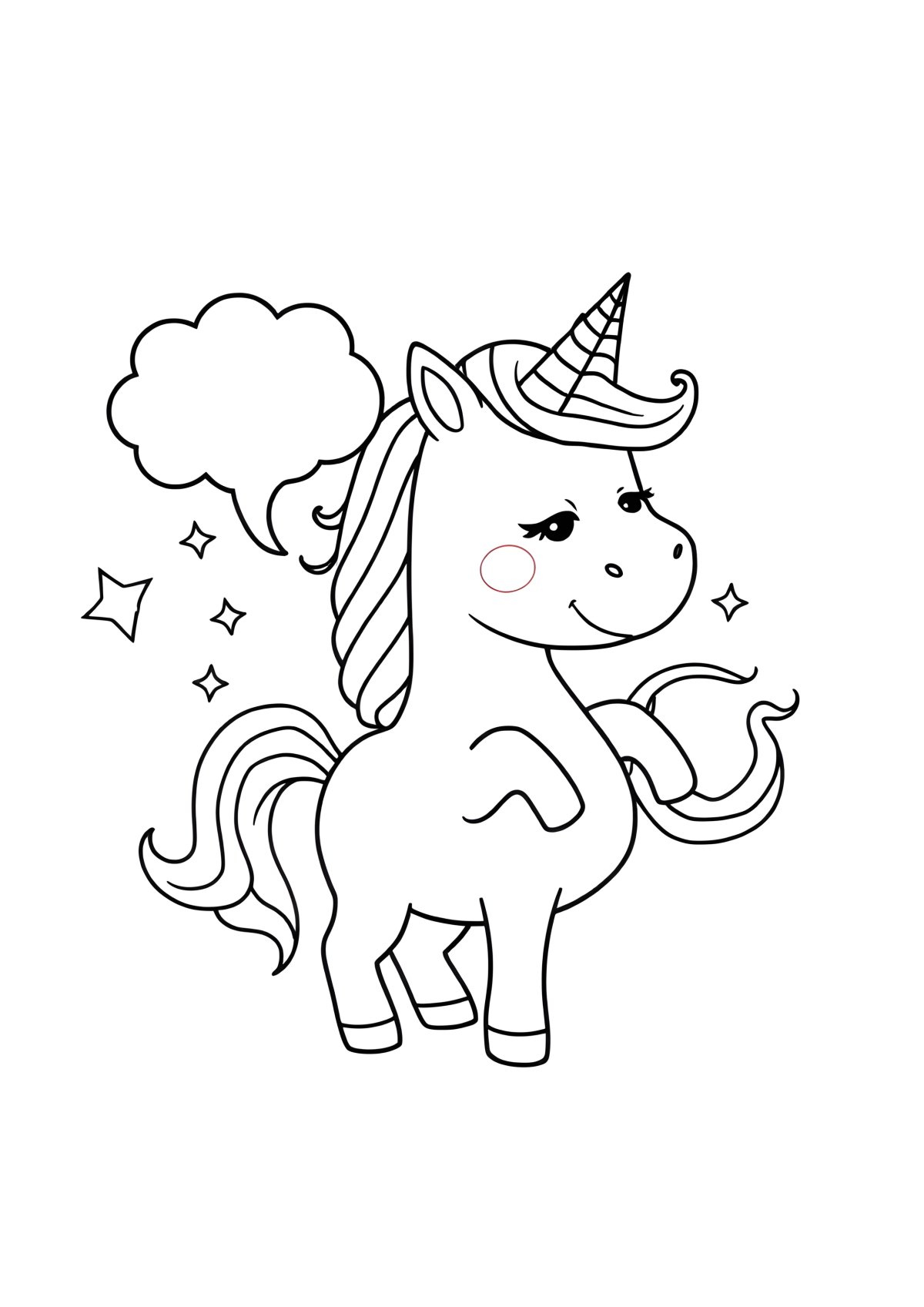 Farting Unicorn Coloring Page coloring page for kids