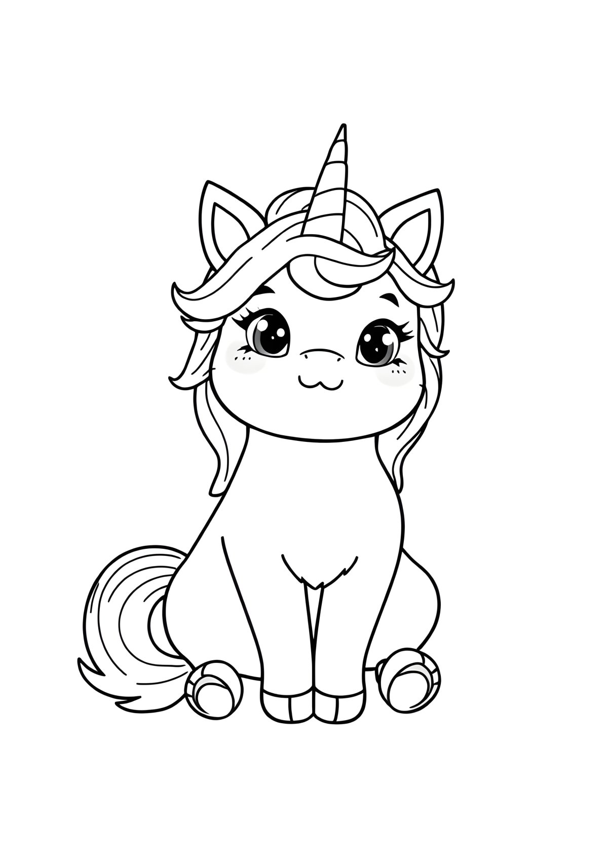 Unicorn Cat Unikitty Coloring Page coloring page for kids