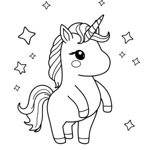 Coloring Page Of Among Us Unicorn coloring page for kids