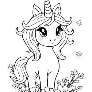Free Printable Adorable Free Printable Unicorn Coloring Page coloring page for kids
