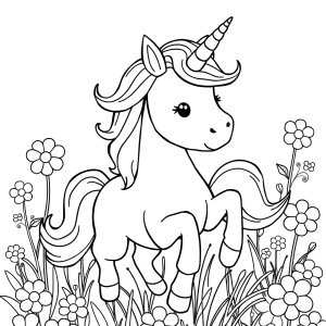 Free Printable Coloring Page Of A Unicorn coloring page for kids