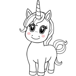 Drawing Among Us Coloring Page Unicorn coloring page for kids