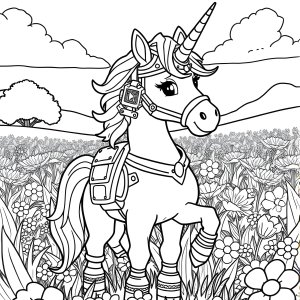 Fortnite Unicorn Coloring Page coloring page for kids