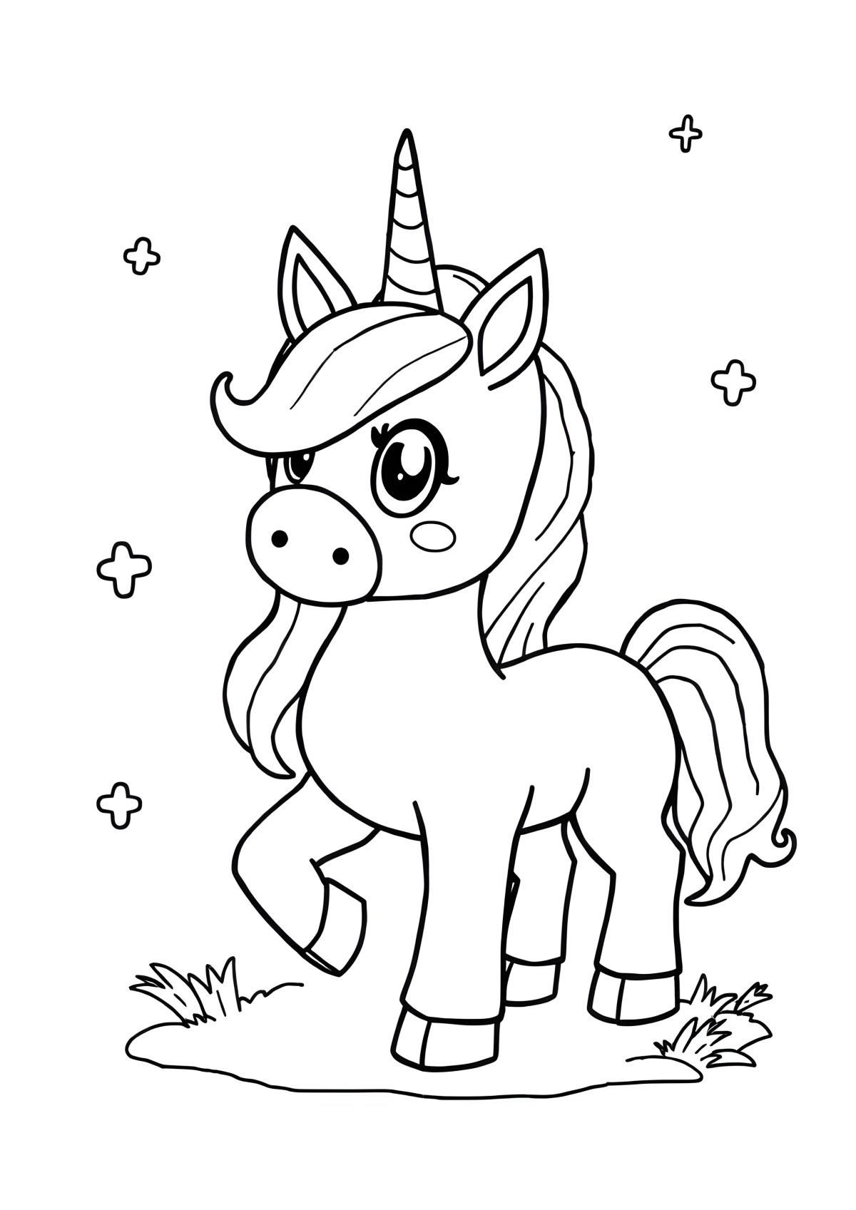 Minecraft Coloring Page Unicorn coloring page for kids