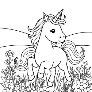 Free Printable Unicorn Coloring Page Pdf coloring page for kids
