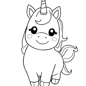 Squishmallow Coloring Page Unicorn coloring page for kids