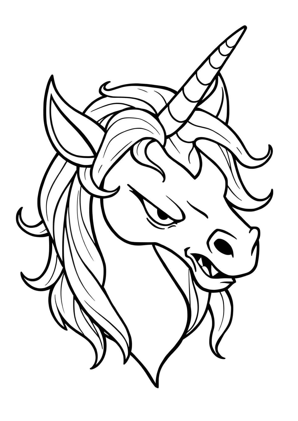 Roblox Adopt Me Evil Unicorn Coloring Page coloring page for kids