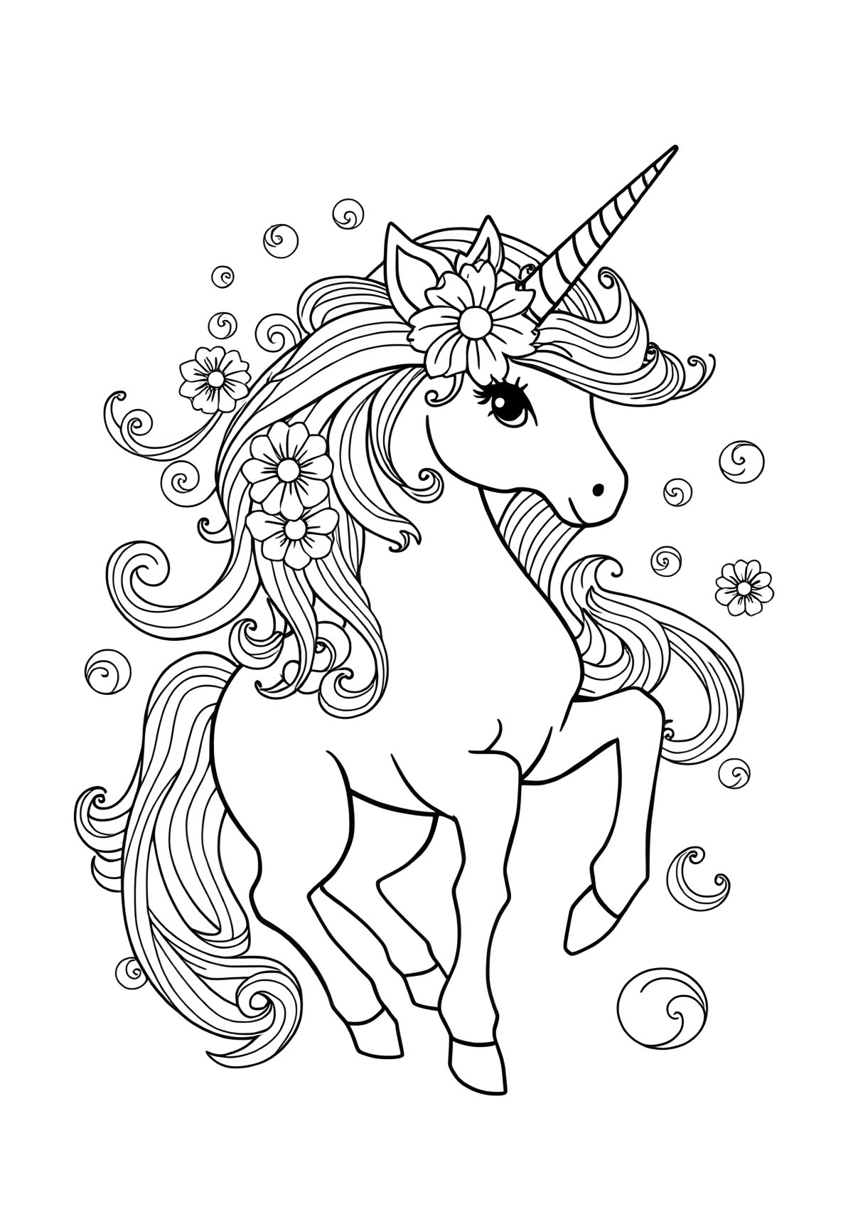 Coloring Page For Adults Unicorn coloring page for kids