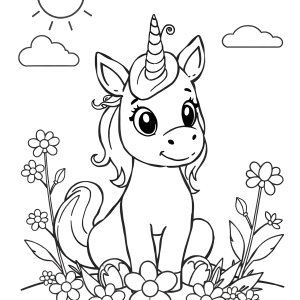 Unicorn Dog Coloring Page Printable coloring page for kids