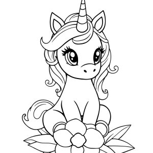 Unicorn Fingerling Coloring Page coloring page for kids