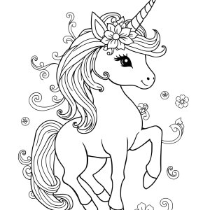 Cute Coloring Page For Adults Unicorn coloring page for kids