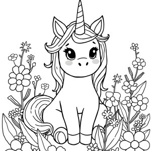 Unicorn Cat Among Us Coloring Page coloring page for kids