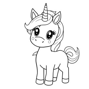 Baby Free Printable Unicorn Coloring Page coloring page for kids