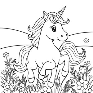 Free Unicorn Coloring Page To Print coloring page for kids