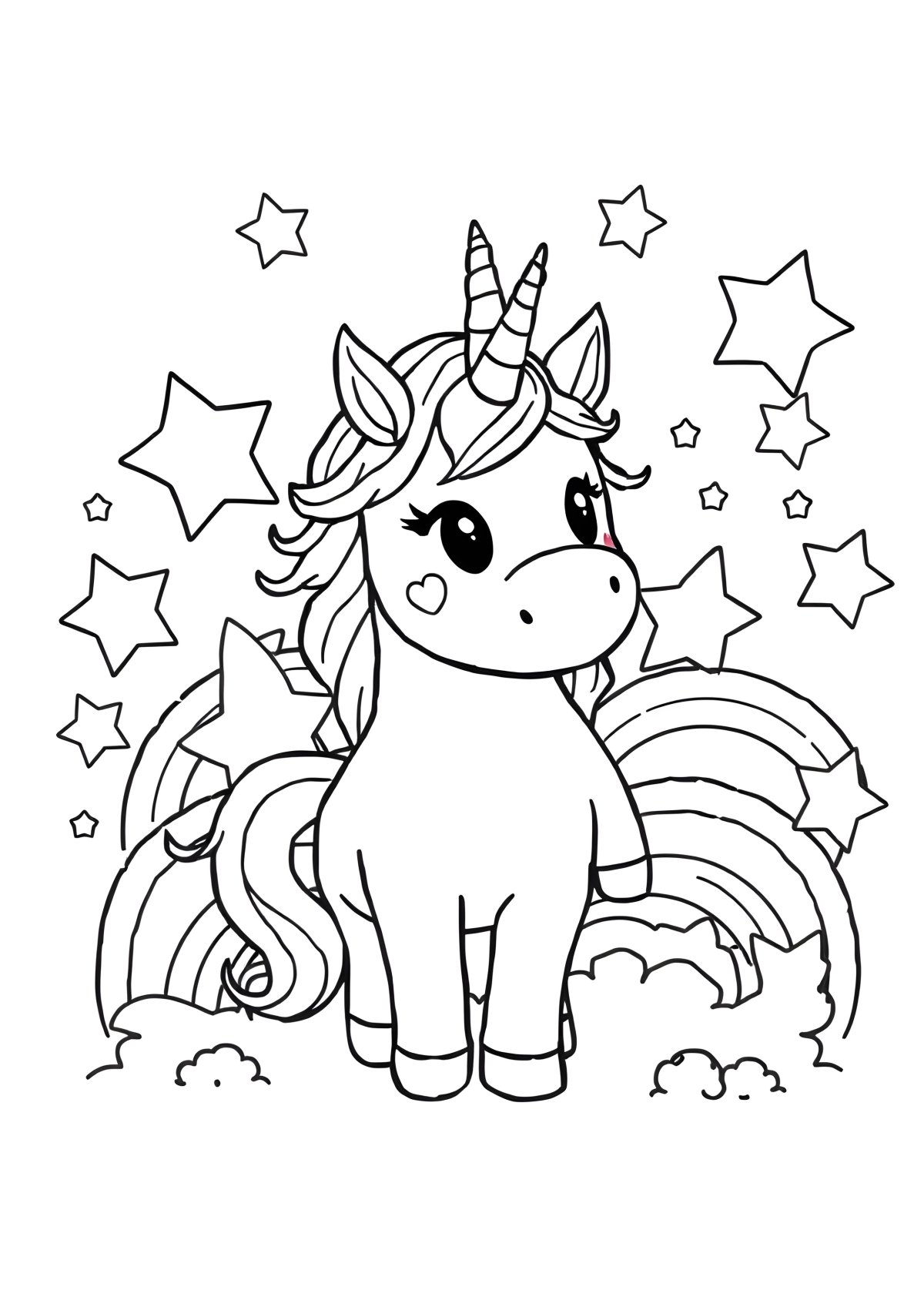 Unicorn Coloring Among Us Colouring Page coloring page for kids