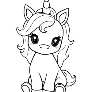 Unicorn Puppy Cute Easy Dog Coloring Page coloring page for kids