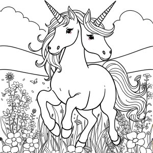 Full Page Printable Unicorn Coloring Page coloring page for kids