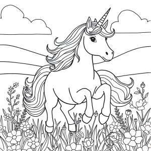 Free Adult Unicorn Coloring Page coloring page for kids