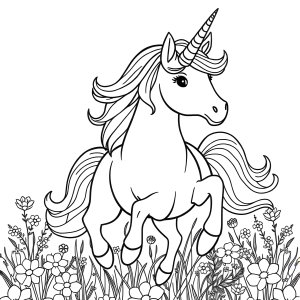 Full Size Printable Coloring Page Unicorn coloring page for kids