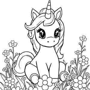 Baby Unicorn Baby Unicorn Unicorn Coloring Page For Kids coloring page for kids
