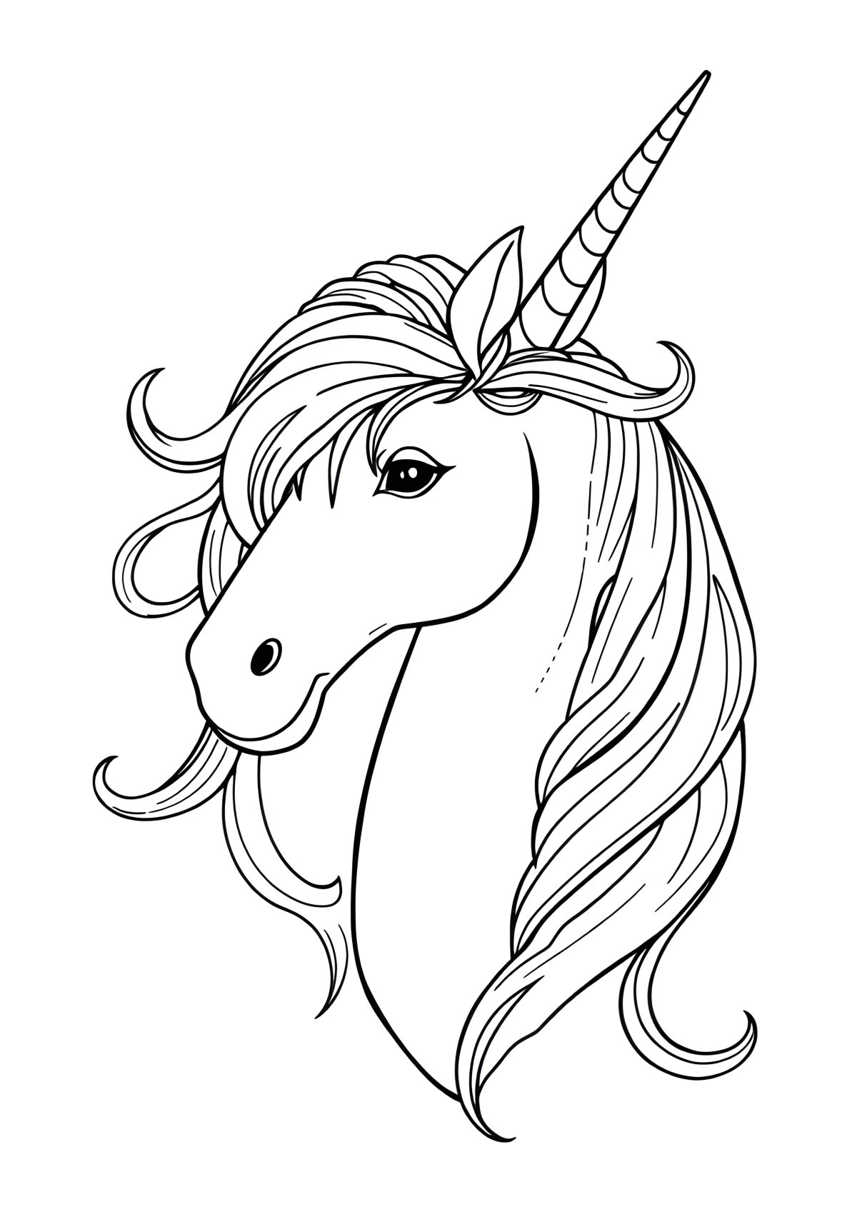 Free Unicorn Coloring Page For Adults coloring page for kids