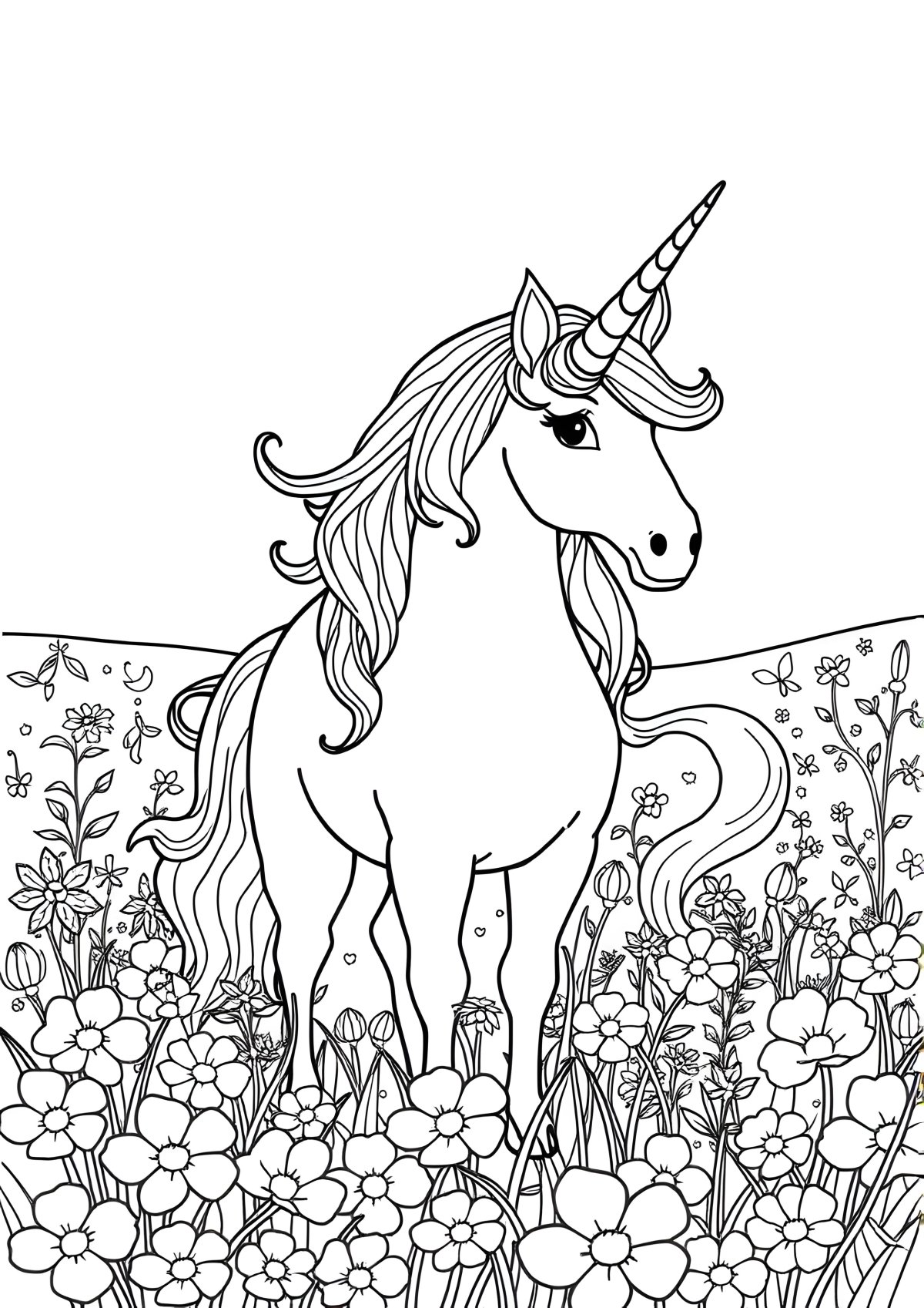 Free Printable Unicorn Coloring Page For Adults coloring page for kids