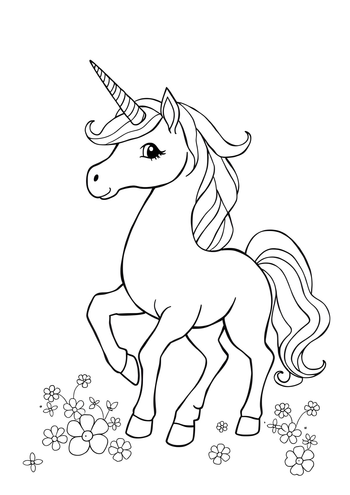 Male Unicorn Coloring Page coloring page for kids