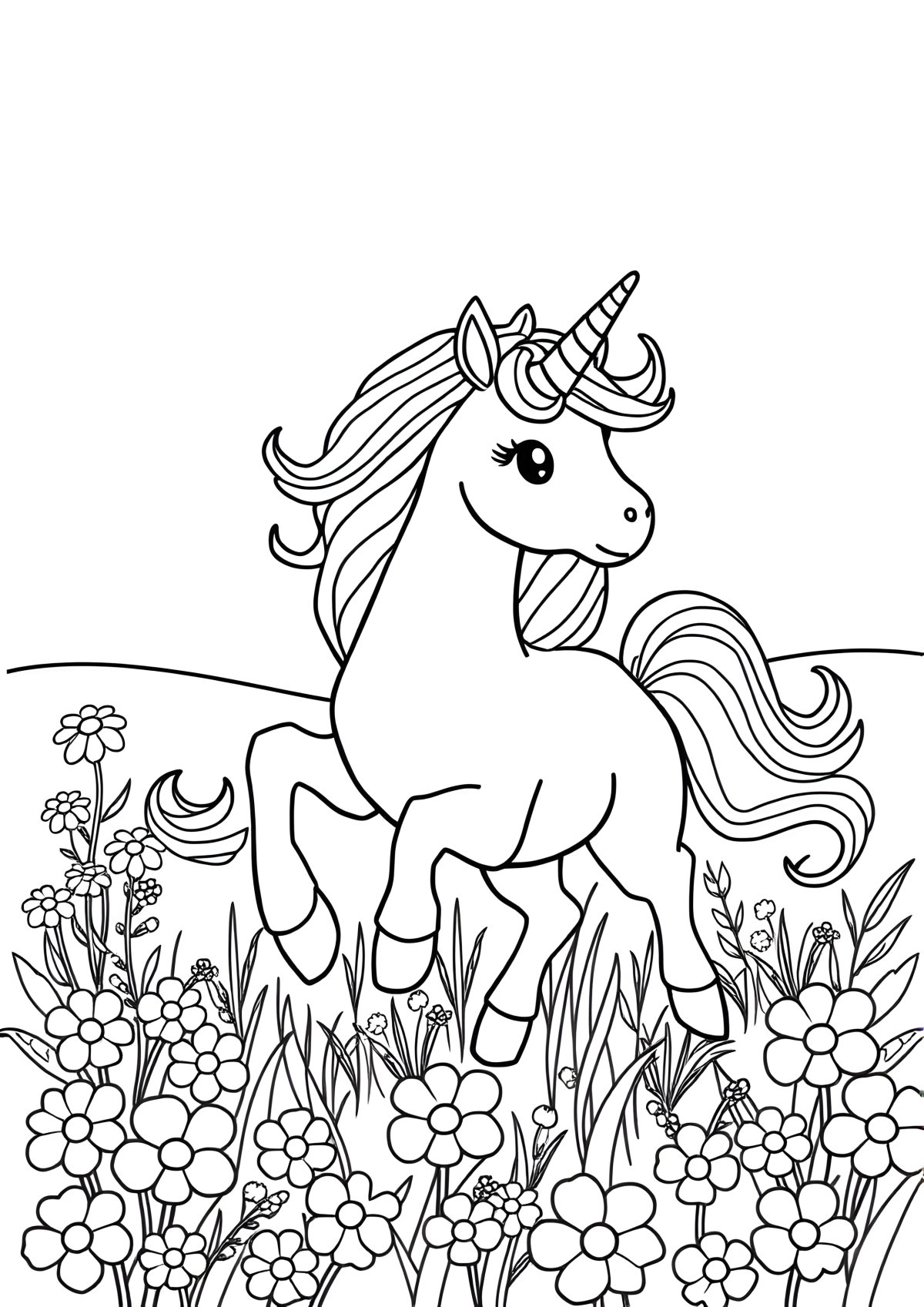 Animal Coloring Page Unicorn coloring page for kids