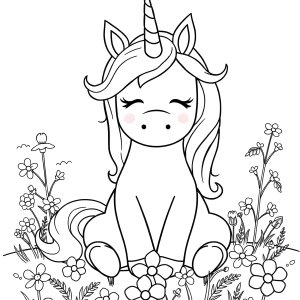Mindfulness Unicorn Coloring Page coloring page for kids
