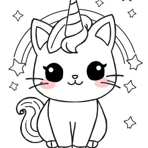 Coloring Page Pusheen Unicorn coloring page for kids