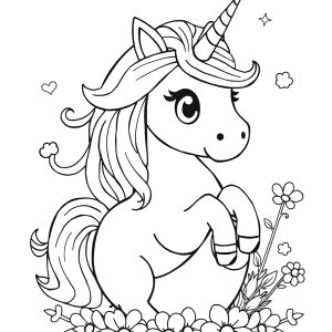 Easter Coloring Page Unicorn coloring page for kids