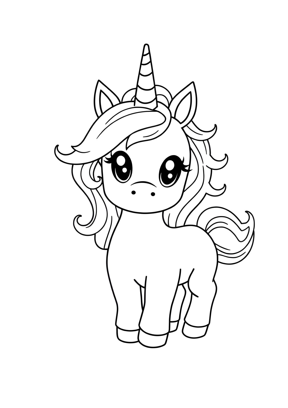 Baby Unicorn Cute Unicorn Coloring Page For Adults coloring page for kids