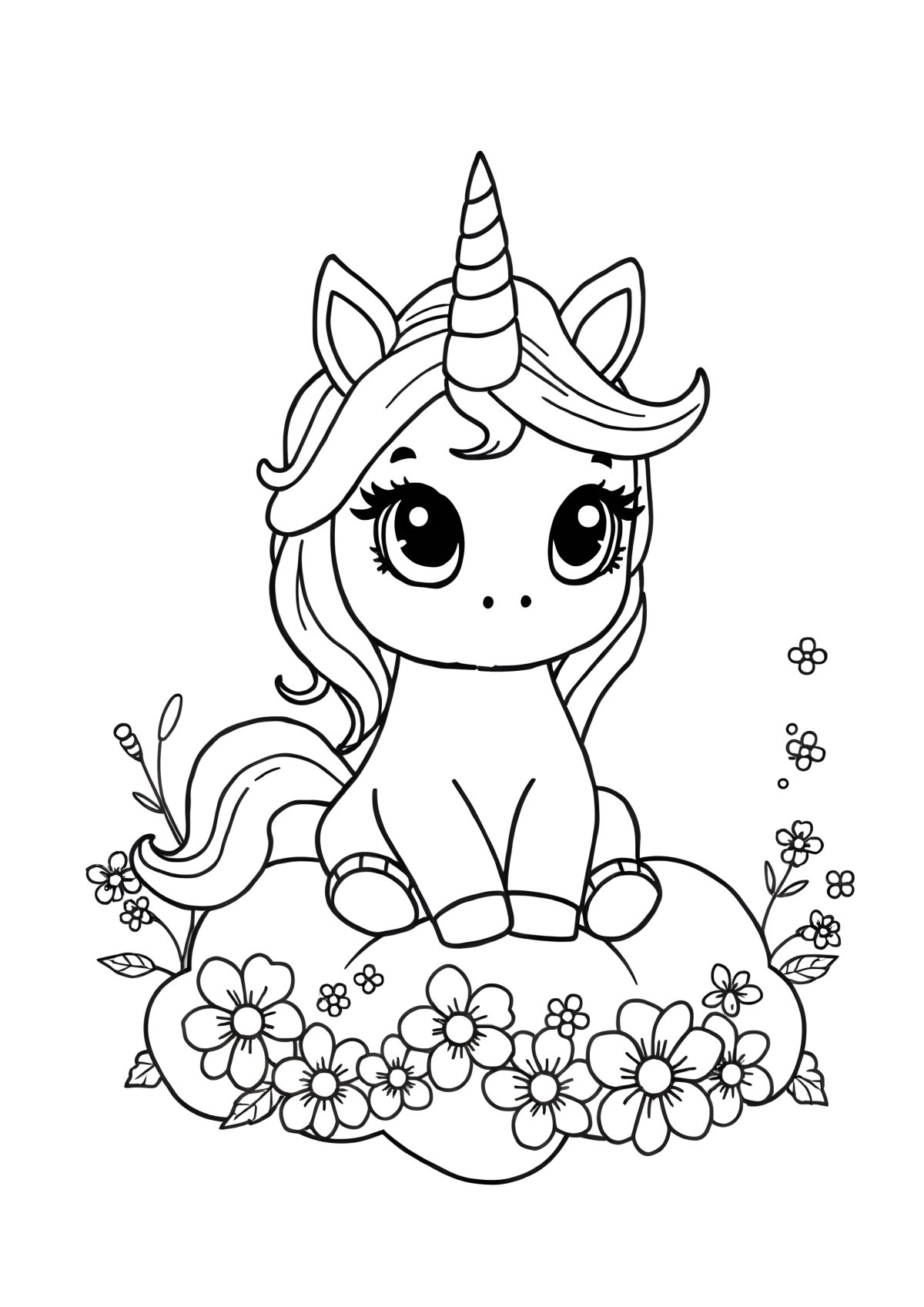 Baby Unicorn Lol Coloring Page coloring page for kids