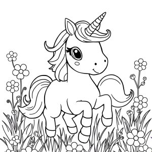 Coloring In Page Unicorn coloring page for kids