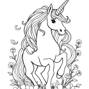 Unicorn Grown Up Coloring Page coloring page for kids
