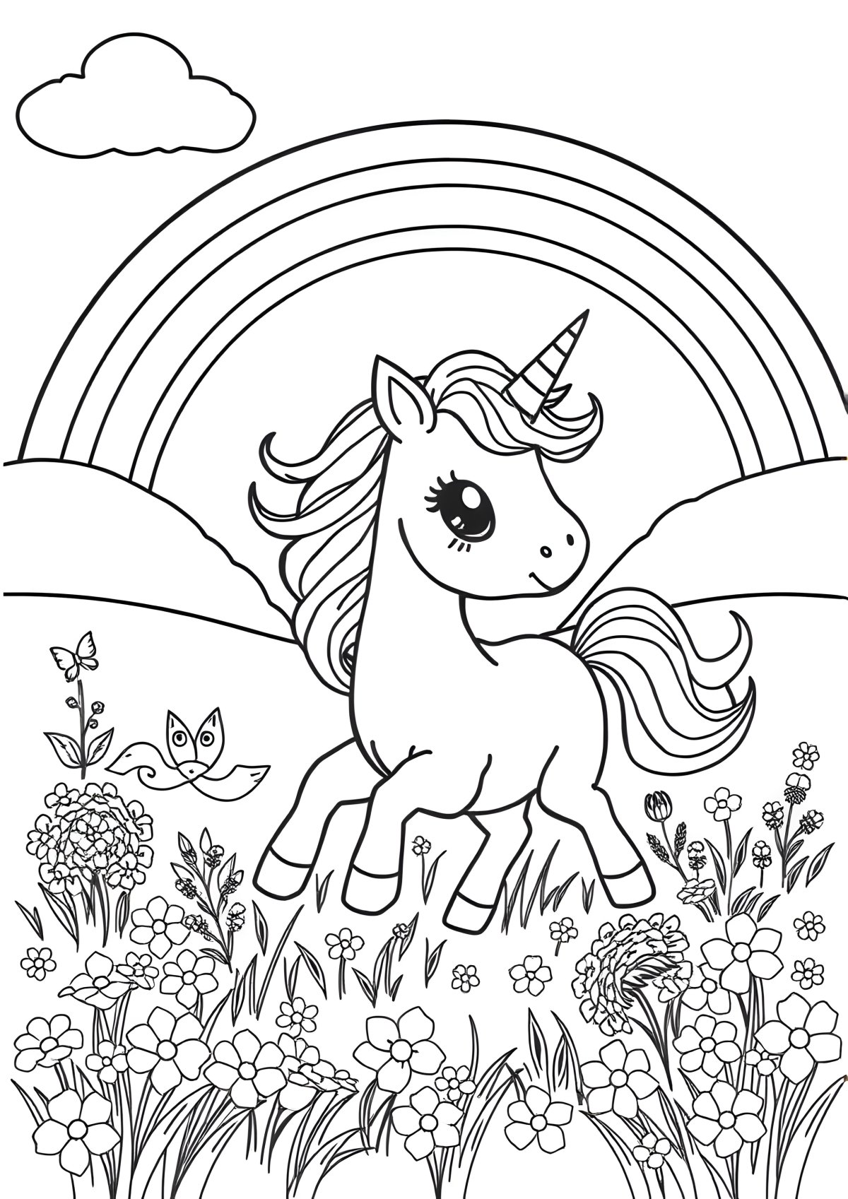Coloring Pageunicorn coloring page for kids