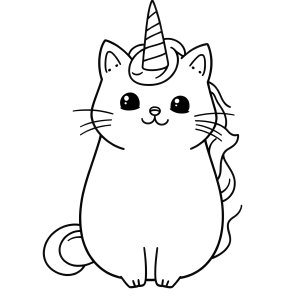 Pusheen Cat Coloring Page Unicorn coloring page for kids