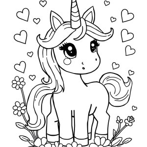 Children Coloring Page Unicorn coloring page for kids