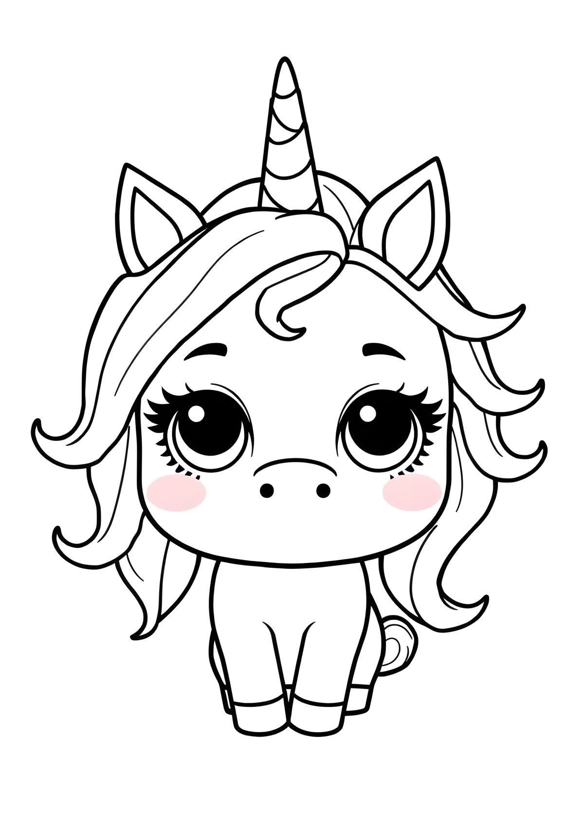 Coloring Page For Kids Lol Unicorn coloring page for kids