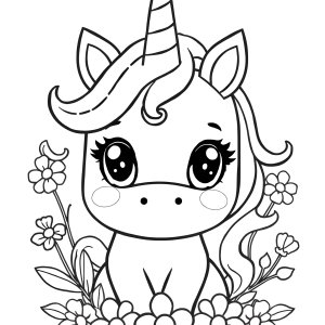 Emoji Cute Unicorn Coloring Page coloring page for kids