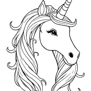Beautiful Beautiful Realistic Unicorn Coloring Page coloring page for kids