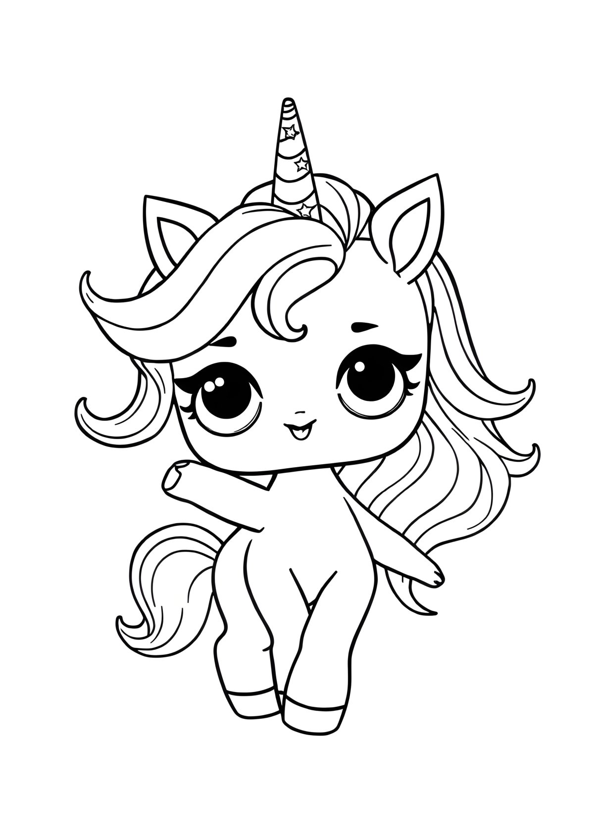 Coloring Page Lol Dolls Unicorn coloring page for kids